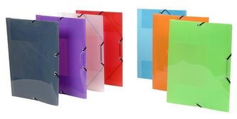 Desky s gumičkou "Propyglass", fialová, PP, 15 mm, A4, VIQUEL