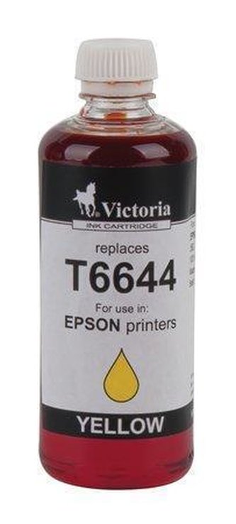 T664 Ink "L100, 200MPF" tiskárny, VICTORIA Žlutá, 100ml