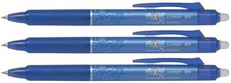 Rollery "Frixion Clicker", modrá, 0,5/0,25mm, vymazatelný, 3 ks v balení, PILOT