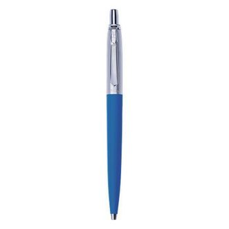 Kuličkové pero, modré, 0,8 mm, stlačovací mechanismus, tělo pera mořská modrá, PAX PAX4030207