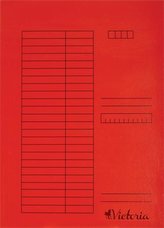 Desky s rychlovazačem, červené, karton, A4, VICTORIA
