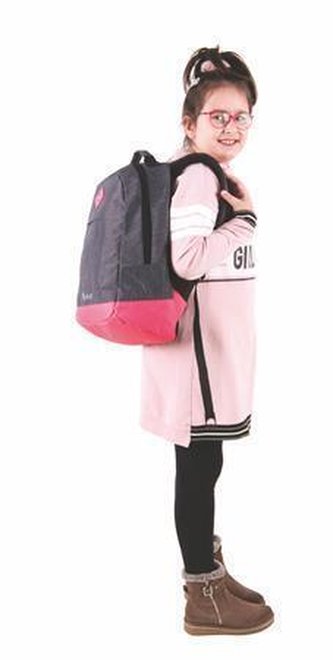 Batoh "Bicolor", šedá-růžová, s přihrádkou na notebook, PULSE 121939