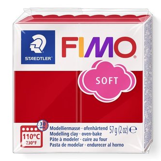 FIMO® soft 8020 57g, vánoční červená