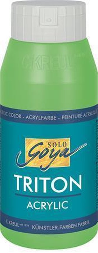 Akrylová barva "TRITON SOLO GOYA", nažloutlá zelená, 750 ml, KREUL