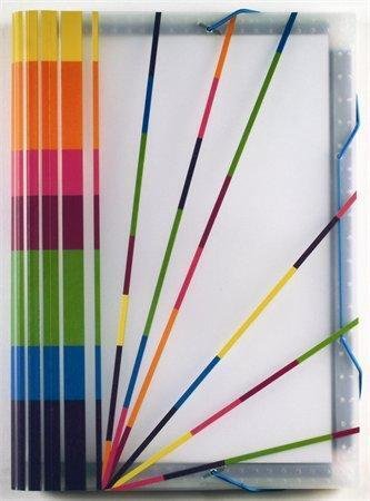 Desky s přihrádkami "Propystick", transparentní modrá, 12 přihrádek, PP, VIQUEL