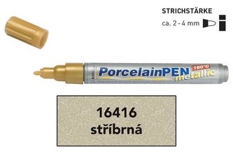 Sada fixů na porcelán "METALLIC" 5 barev, Hobby Line, KREUL