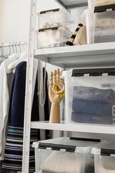 Úložný box "Classic 2", průhledný, plast, 2 l, černé úchytky, SMARTSTORE 3521070