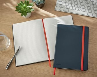 Poznámkový sešit "Cosy Soft Touch", matně šedá, linkovaný, B5, 80 listů, tvrdé desky, LEITZ