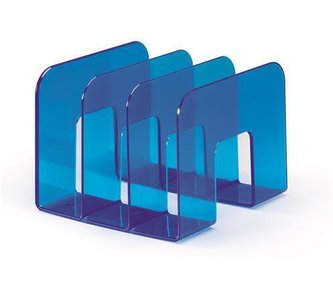 Stojan na katalogy "Trend", transparentní modrá, plast, DURABLE