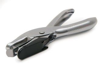 Děrovačka "25", na 10 listů, ruční, 1 otvor, kovová, stříbrná, RAPESCO