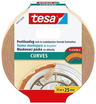 Maskovací páska na oblouky "Perfect Curves 56533", 25 mm x 25 m, krepovaná, TESA