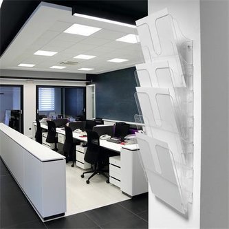 Držák na letáky "FLEXIPLUS 6", průsvitná, A4 na výšku, nástěnný, DURABLE