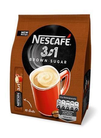 Káva "3in1", hnědý cukr, instantní, 10x16,5 g, NESCAFÉ