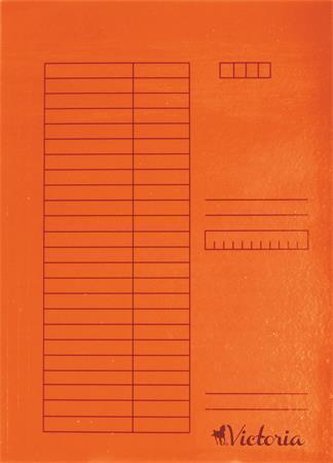 Desky s rychlovazačem, oranžové, karton, A4, VICTORIA