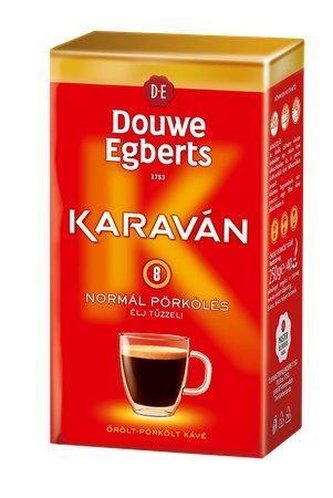 Káva mletá "Karavan", standard, pražená, vakuově balená, 225 g, DOUWE EGBERTS Káva mletá "Karavan", standard, pražená, vakuově balená, 225 g, DOUWE EGBERTS