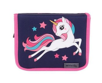 Penál "Pegasus", fialová-růžová, 2 klopy, PULSE 122117