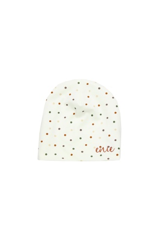 enie baby Dětská čepice 9-12m DOTS CREME enie baby Dětská čepice 9-12m DOTS CREME