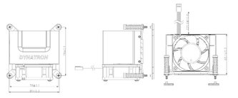 SNK-P0092AP4 Aktivní 2U heatsink pro 1P LGA1700 (X13Sxx)- obdélníkový tvar