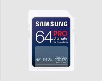Samsung paměťová karta 64GB PRO ULTIMATE SDXC CL10 U3 V30 (č/z: až 200/130MB/s)