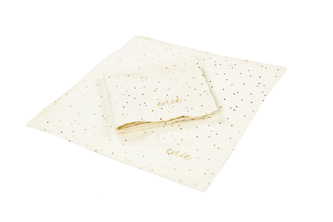 enie baby Mušelínové plenky 30x30cm béžové se zlatými puntíky - 2ks