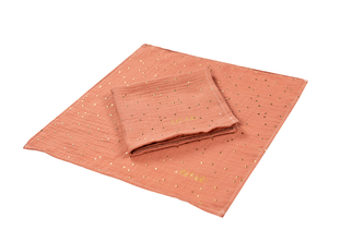 enie baby Mušelínové plenky 30x30cm melange se zlatými puntíky - 2ks