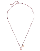 Proud MaMa Řetízek s přívěškem Steel s růženínem v barvě růžového zlata 494