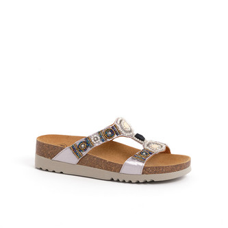 Scholl Dámské zdravotní pantofle New Bogota`Wedge stříbrná 40