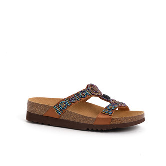 Scholl Dámské zdravotní pantofle New Bogota`Wedge hnědá 39