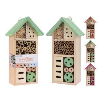 Hračka Hmyzí hotel 26 x 13 x 8,5 cm dřevěný mix barev