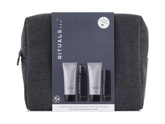 Rituals Homme šampon a sprchový gel 2v1 Homme Sport 70 ml + sprchová pěna Homme 50 ml + tělové mléko Homme Sport 70 ml + antiperspirant Homme 50 ml+ kosmetická taštička