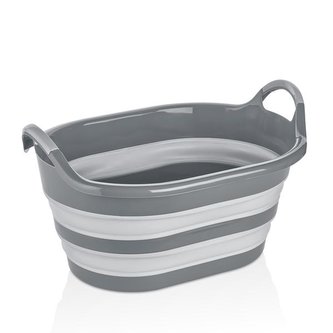 KOŠ NA PRÁDLO KITCHISIMO SKLADACÍ ŠEDÁ