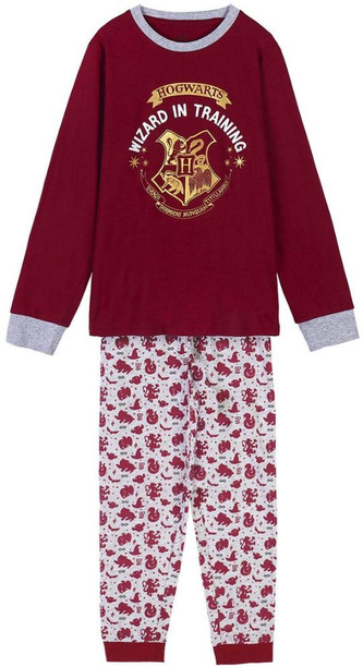 Dětské pyžamo - tričko a kalhoty Harry Potter: Kouzelník ve výcviku (14 let) červená bavlna