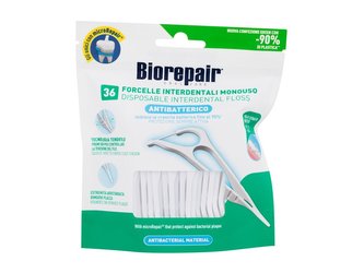 Biorepair Antibacterial Zubní nit Disposable Interdental Floss 36 ks unisex
