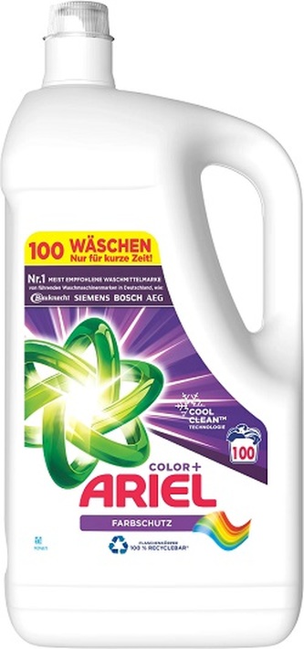 Ariel Color Plus tekutý prací gel na barevné prádlo, 100 praní 5000 ml