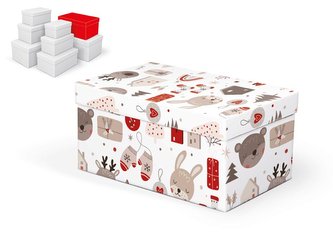 krabice dárková vánoční B-V007-F 26x17x13cm 5370928