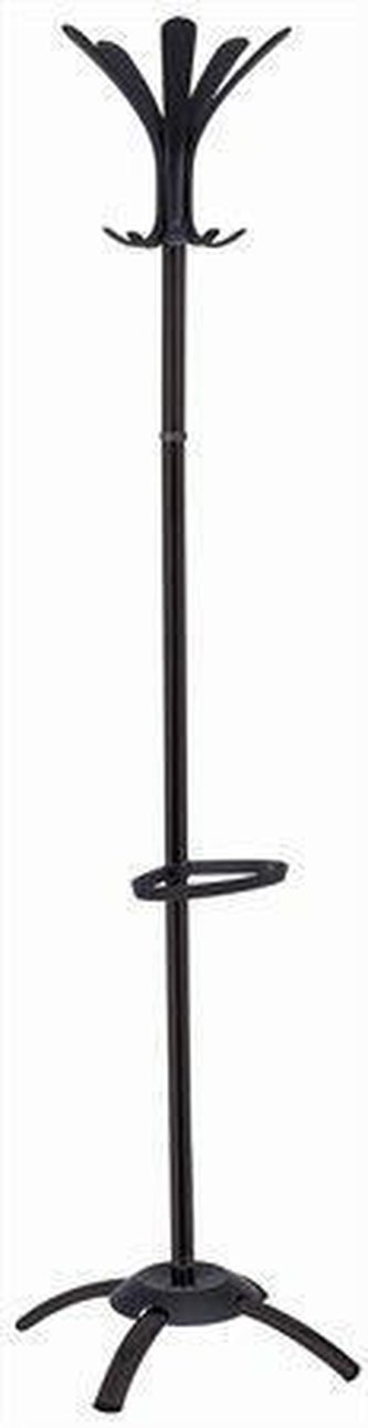 Stojanový věšák "Cleo", černý, kovová tyč, černé koncovky, ALBA