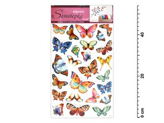 Samolepící dekorace 10142 barevní motýli 53x29cm