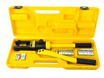 Krimpovací nářadí na kabely, hydraulické, 18 t, 10-300 mm2 - prasklý kufr GEKO Krimpovací nářadí na kabely, hydraulické, 18 t, 10-300 mm2 - prasklý kufr GEKO