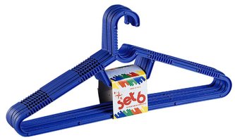 RAMÍNKO NA ŠATY A KALHOTY PLAST, 6KS, 43X19,5CM