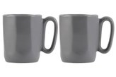 Vialli Design Sada 2 keramických hrnků, ESPRESSO 80 ml, šedé, FUORI 29958