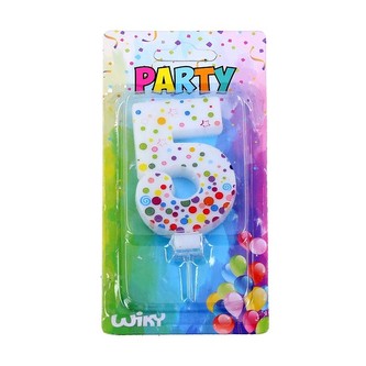 Svíčka dortová s tečkami č. 5