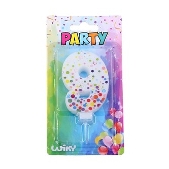 Svíčka dortová s tečkami č. 9