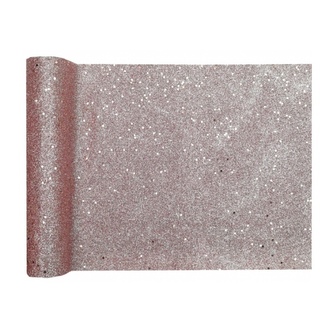 Šerpa 28 cm x 3 m rosegold  s glitry