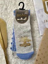 Ponožky kotníkové modré/zlaté relikvie smrti, Harry Potter