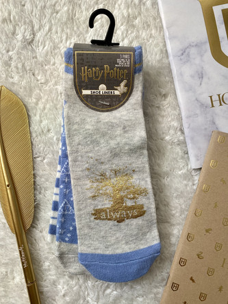 Ponožky kotníkové modré/zlaté relikvie smrti, Harry Potter