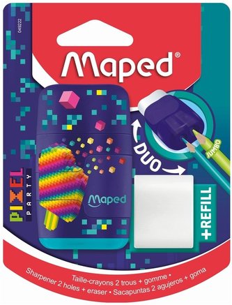 Temperówka z gumką Connect Pixel 2 otwory MAPED Temperówka z gumką Connect Pixel 2 otwory MAPED
