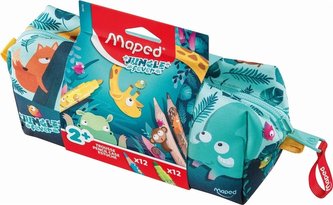 Piónik Jungle Fever 12 kredek i 12 flamastr. MAPED Piónik Jungle Fever 12 kredek i 12 flamastr. MAPED