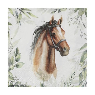 Papírové ubrousky - závodní koně, 20 ks - 33 cm x 33 cm