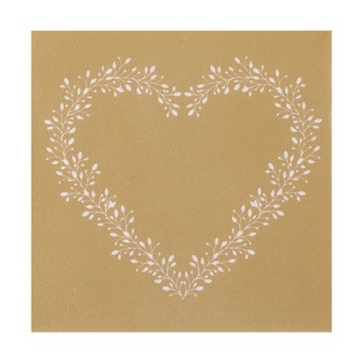 Ubrousky - Airlaid Srdce, zlaté