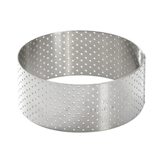 3098.00 Perfor. kruh. rám 8,5 cm, nerez